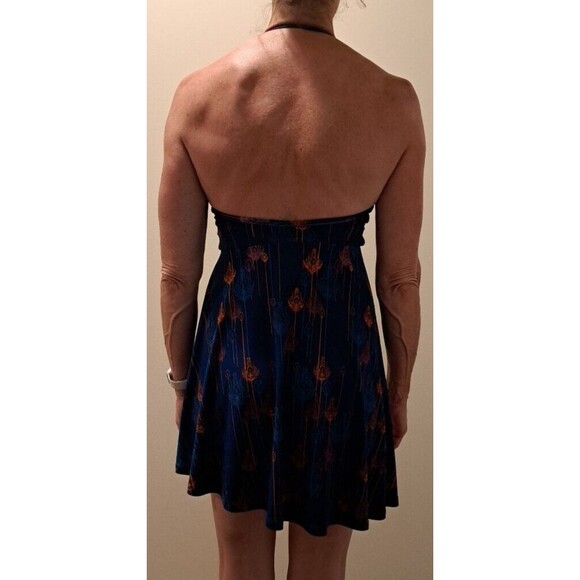 Free People Dress Tropical Daydream Halter Peacock Asymmetrical Hem Woman's XS - Picture 2 of 16